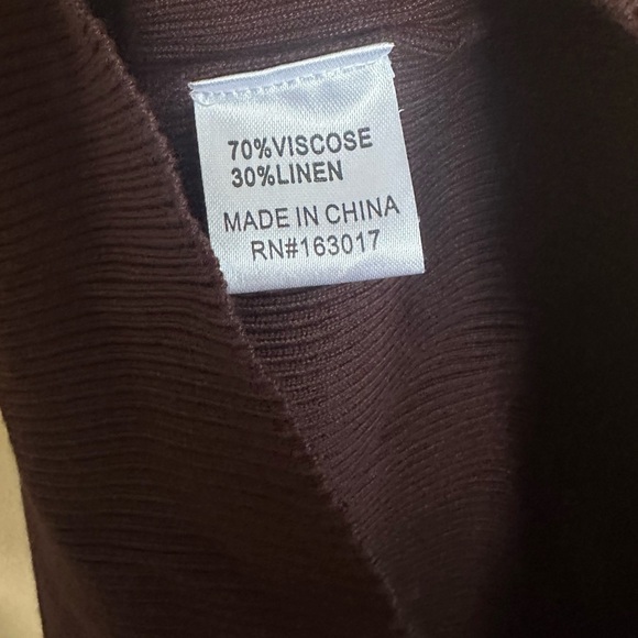 Brown Ribbed Collared Dress - Picture 4 of 4